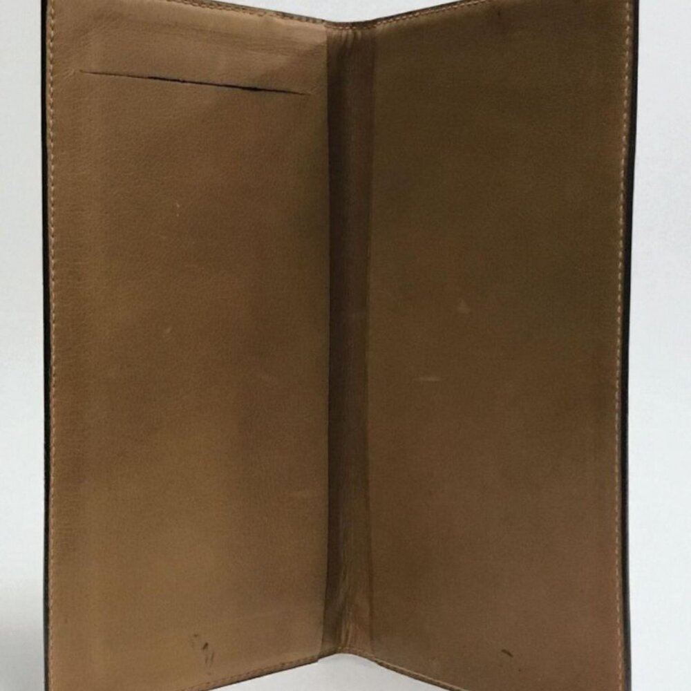 Authentic Vintage GUCCI Khaki GG Supreme Monogram Checkbook Cover/Wallet - Picture 2 of 3